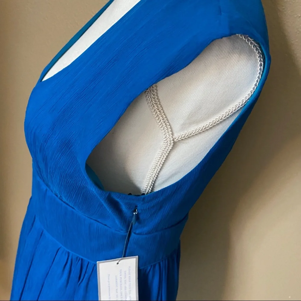 Blue Party Dress J CREW ABIGAIL BLUE SILK CHIFFON NWT PARTY DRESS - Picture 8 of 14